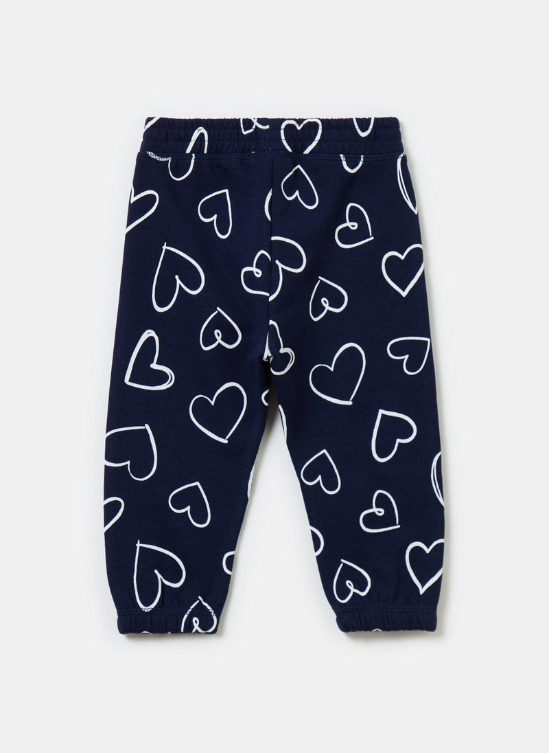 او في اس بنطلون رياضي بحواف مطاطية وطبعة - Image 2