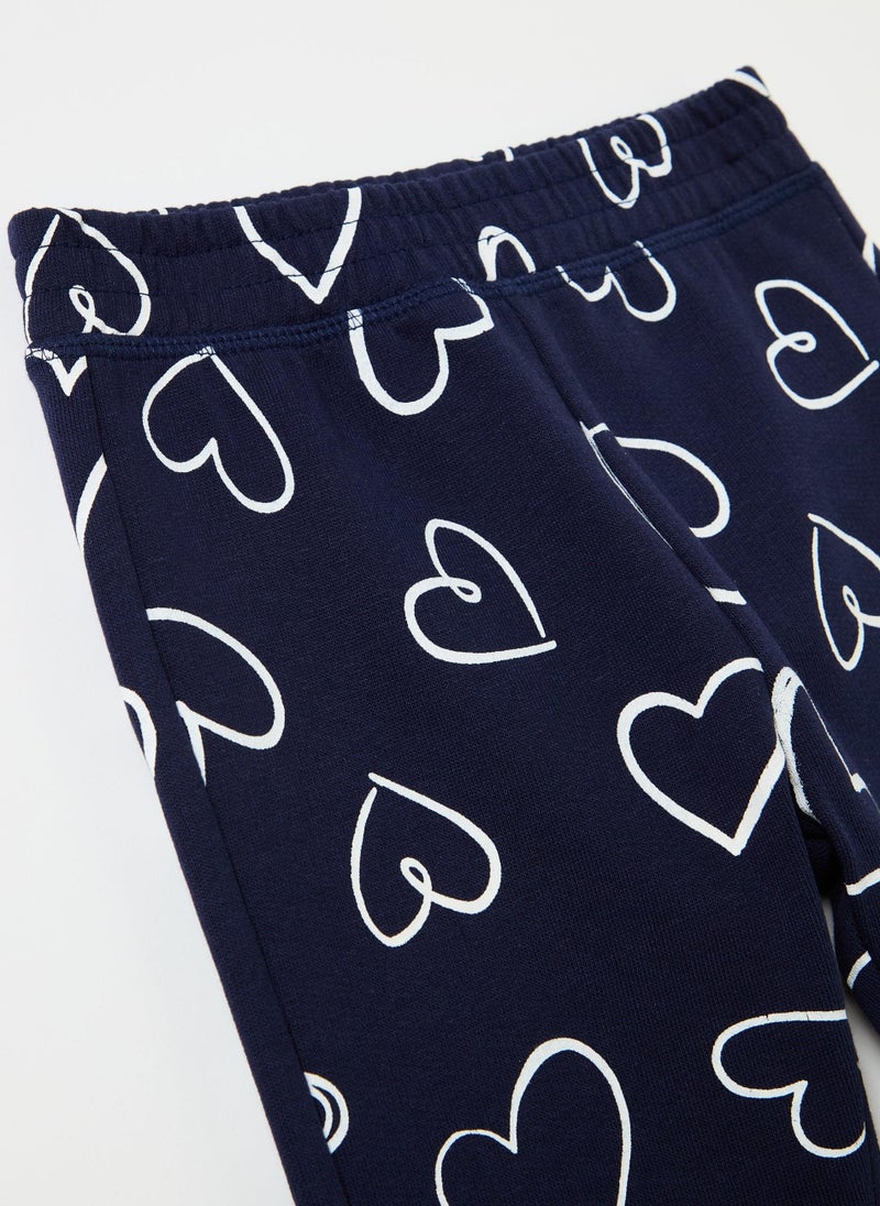 او في اس بنطلون رياضي بحواف مطاطية وطبعة - Image 3