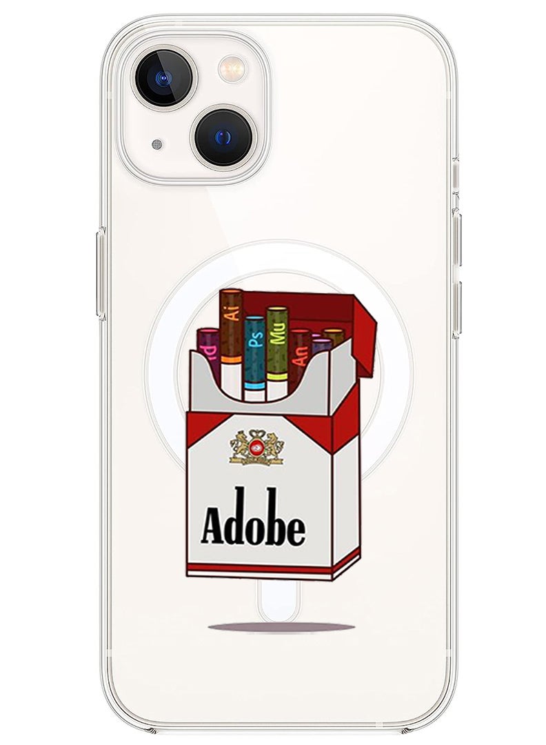 Magnetic Case for iPhone 13 6.1-inch Compatible with MagSafe Wireless Charging, Shockproof Phone Bumper Cover Adobe copy
