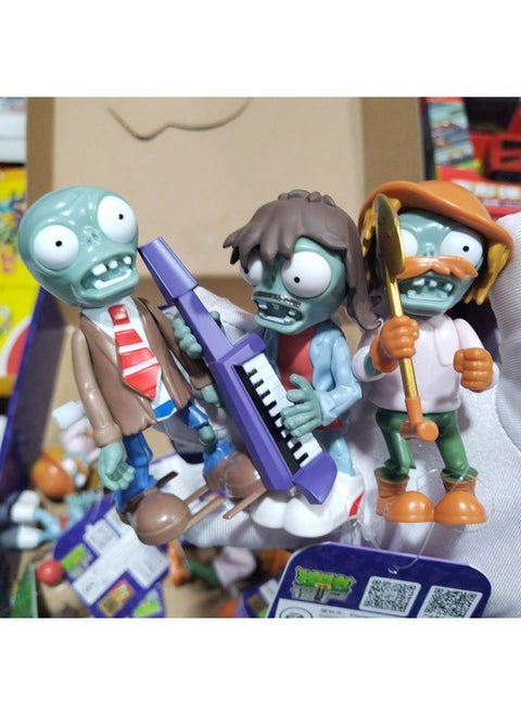 Genuine Plants Vs. Zombies Coil Full Set Toy Model Rock Zombie Potato Mine Dinosaur Zombie-Color:Coil Zombie Fun Experience Edition 3
