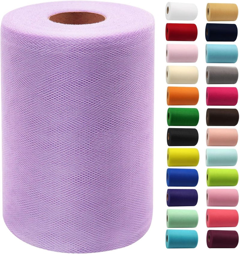Filloxy Net Fabric Cloth for Multi Decoration, Parties, Festival, Costumes, Gift Packing, Party, Backdrop Material mandap, Pooja Background Ribbon Wedding Decoration, 58" Width (Lavender, 10 Meter) - Image 1
