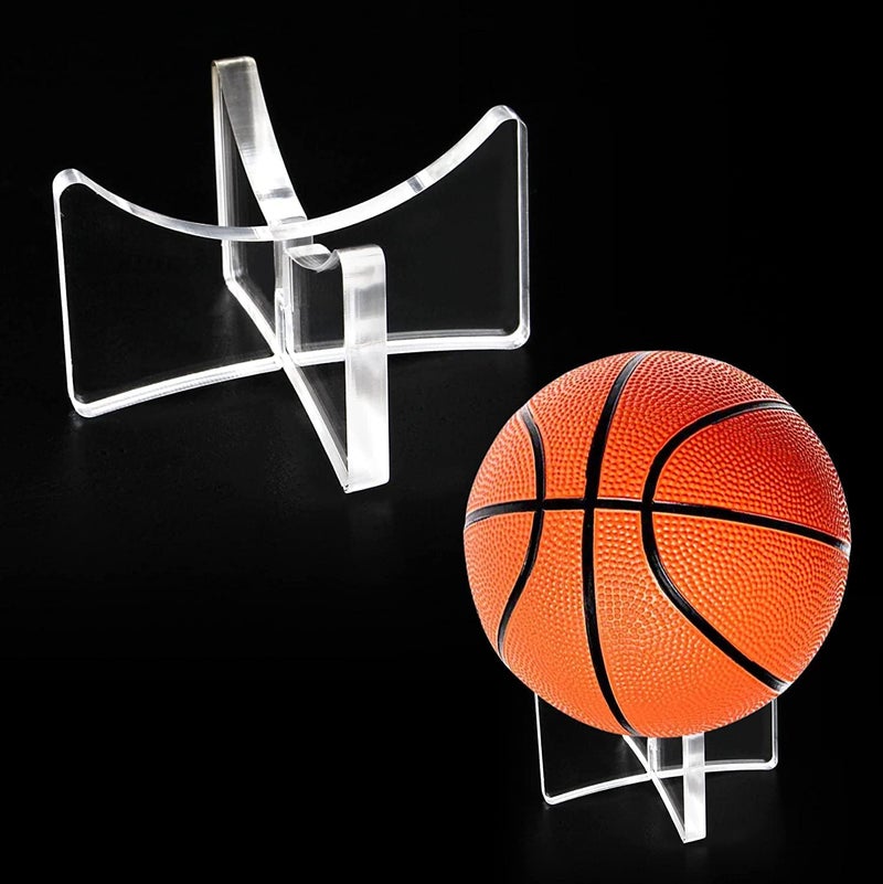 CRUTO Acrylic Transparent Ball Display & Storage Rack – Crystal Clear Stand Holder for Golf, Soccer, Football, Tennis, and Cricket Balls (pack of 16) - Image 1