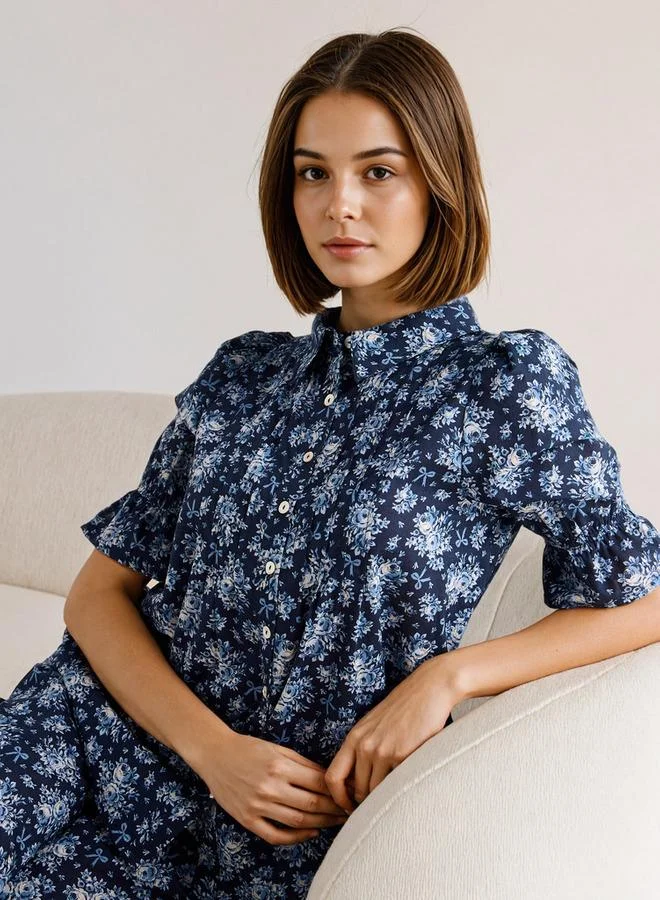 Splash FAV Floral Print Cambric Pyjama Set