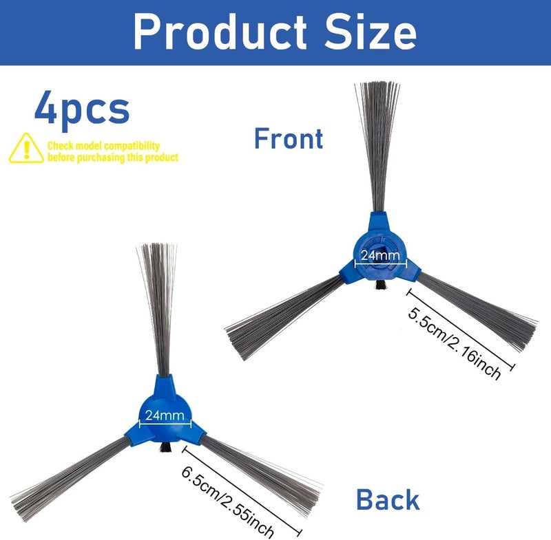 HASTHIP® 4pcs Replacement Side Brushes for Floor Sweeper EUFY 11S RoboVac 30 11 MAX 15C Universal Vacuum Floor Cleaner Robot Replacement Side Brush Floor Sweeper Accessories - Image 3