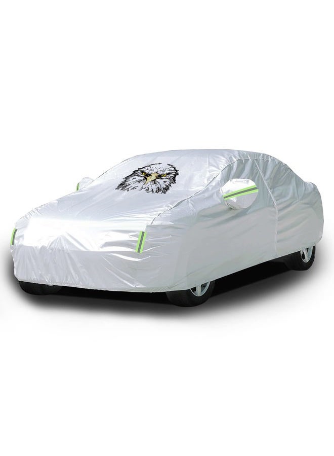Nilight Waterproof Car Cover All Weather Snowproof UV Protection Windproof Outdoor Full car Cover,Oxford Material Door Shape Zipper Design Universal Fit for Sedan Length 200 to 215 inch - Image 1