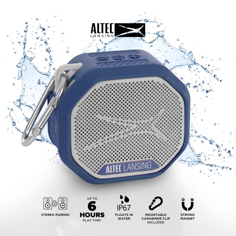 Altec Lansing HYDRATREK Magnetic Bluetooth Speaker, Waterproof IP67, Portable Speaker, True Wireless Pairing, USB-C Quick Charge, 3.7V 400mAh Battery, Voice Assistant, Perfect for Any Adventure - Image 2