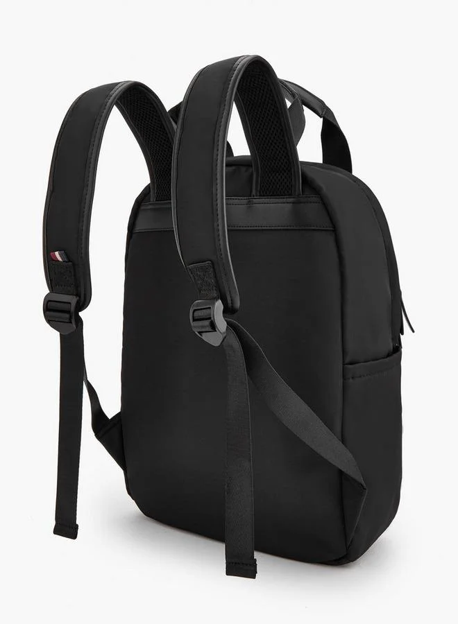 Lee Cooper BLACK Logo Print Backpack With Adjustable Shoulder Straps  | Best Price UAE