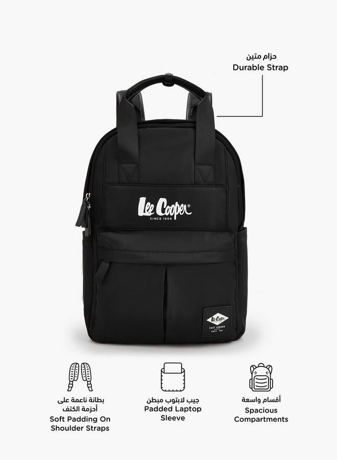 Lee Cooper Logo Print Backpack With Adjustable Shoulder Straps - Image 3