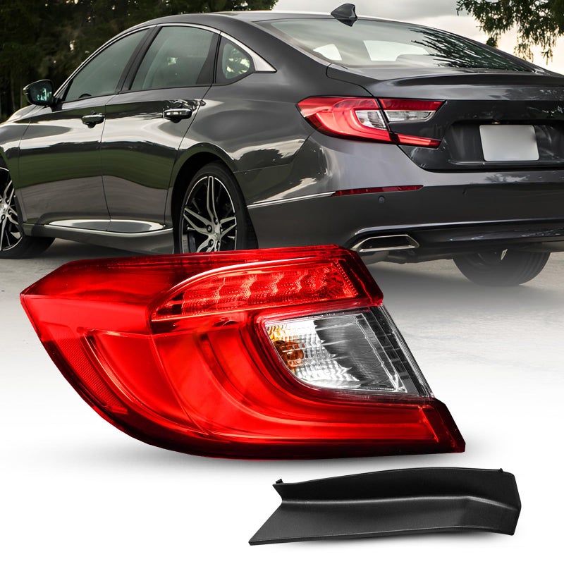 AUTOONE LED Honda Accord Tail Lights Compatible with 10th Gen 2018 2019 2020 2021 Honda Accord Sedan 4 door Tail Light Assembly Left Driver Side Outer