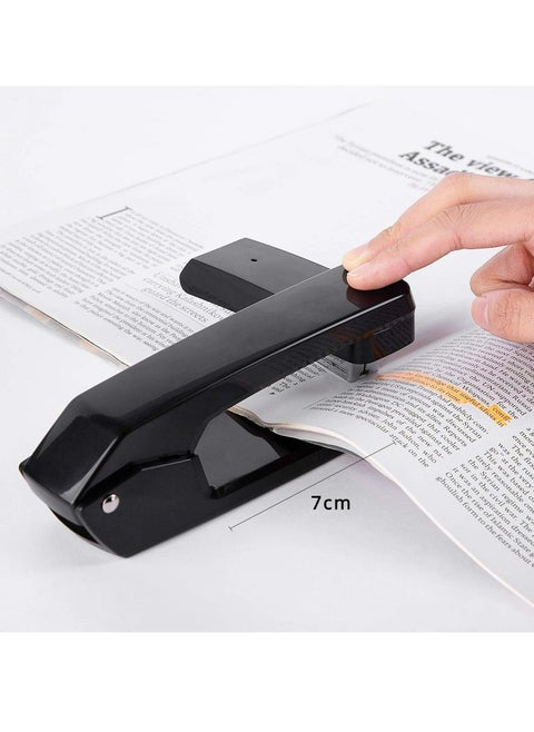 Swing-Arm Swivel Stapler, 25 Sheet Capacity, 360 Degree Rotate Desktop Staplers for Booklet or Book Binding, Black