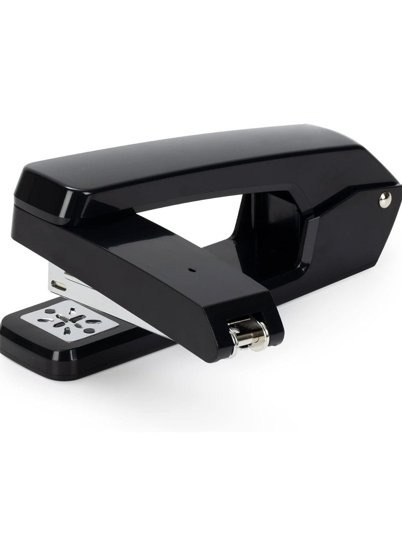 Generic - Swing-Arm Swivel Stapler, 25 Sheet Capacity, 360 Degree Rotate Desktop Staplers for Booklet or Book Binding, Black - Image 1