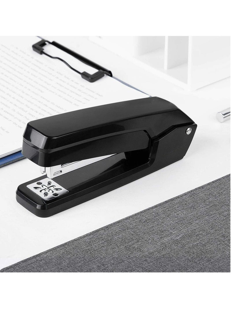 Generic - Swing-Arm Swivel Stapler, 25 Sheet Capacity, 360 Degree Rotate Desktop Staplers for Booklet or Book Binding, Black - Image 1