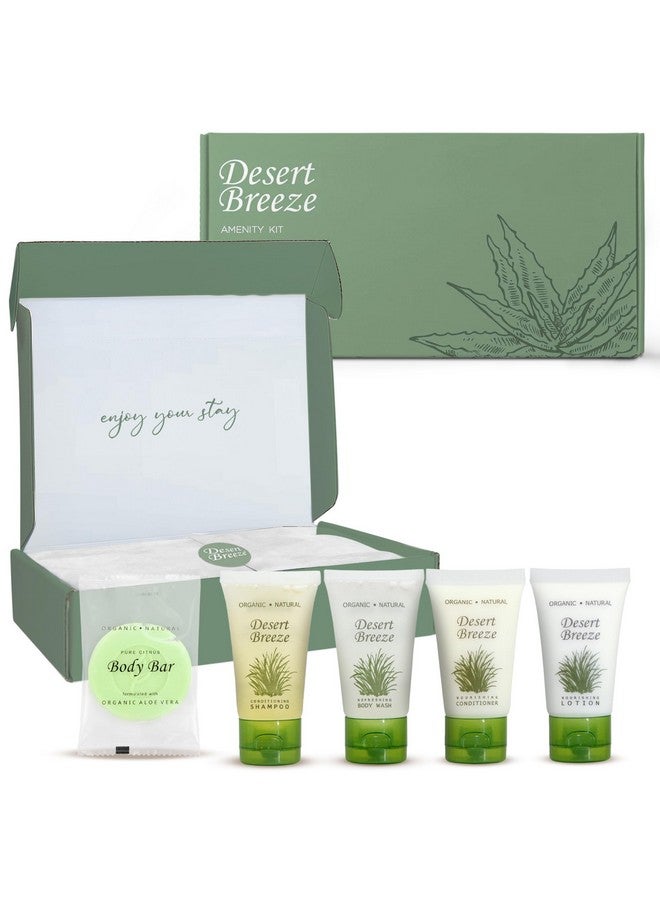 Desert Breeze Desert Breeze Amenity Kit | Boxed Hotel Toiletries Bulk Set | 1 oz Shampoo, Conditioner, Lotion, Body Wash & Body Bar Soap | 1 Set per Case - Image 1