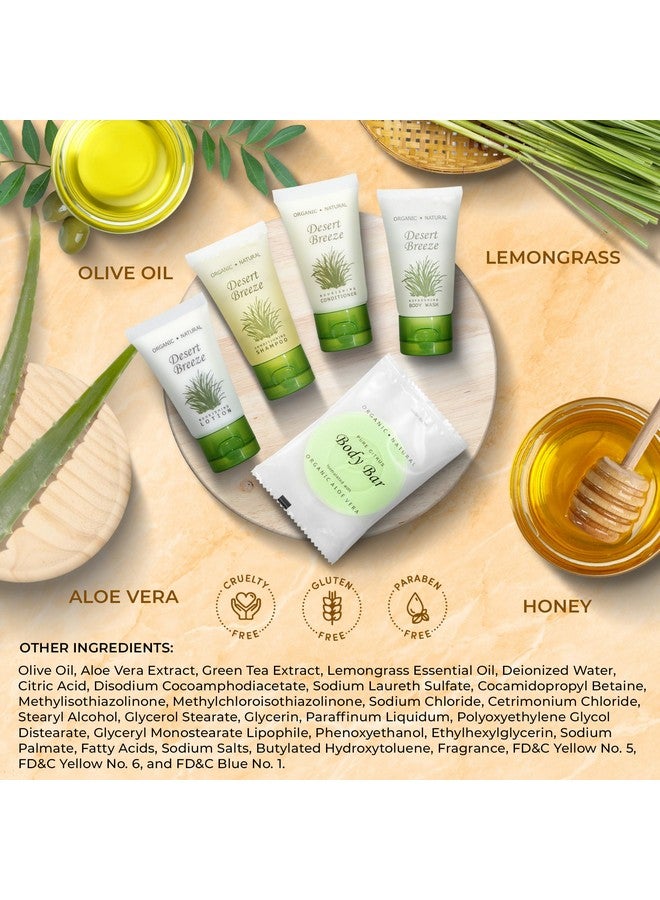 Desert Breeze Desert Breeze Amenity Kit | Boxed Hotel Toiletries Bulk Set | 1 oz Shampoo, Conditioner, Lotion, Body Wash & Body Bar Soap | 1 Set per Case - Image 5