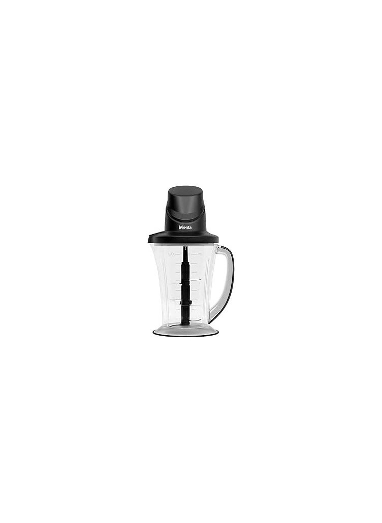 Mienta Mienta 500W Meat and Vegetable Chopper Large 2L Jug 6 Stainless Steel Blades for Fast Results and Even Cutting Large 2L Chopping Bowl Egg, Mayonnaise and Cream Whisk Garlic Peeler 6 Blades Easily Detachable Shatterproof Jug  - Image 1