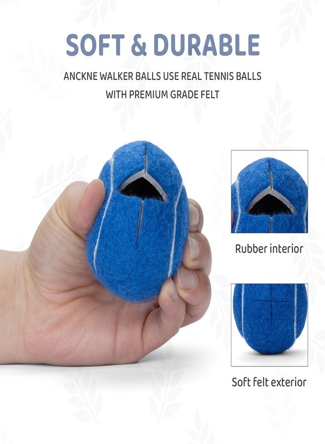 ANCKNE Walker Precut Tennis Balls for Walkers - 4PCS Universal Glide Balls, Heavy Duty Long Lasting Felt Pad Glide Coverings for Furniture Legs and Floor Protection (BLUE) - Image 4