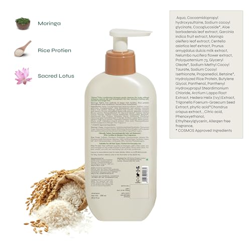 Tikitoro Kids Conditioning Shampoo for 4-10 years | pH 5.5 & Allergen-Free | Moringa, Rice Protein, Sacred Lotus Extract | No Parabens or Sulfates | 100% Vegan (300ml x 1) - Image 2