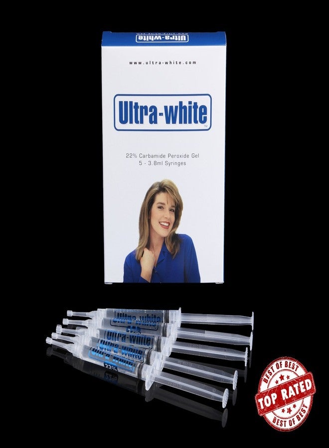 Ultra White جل تبييض الأسنان الأبيض الفائق 22% - 5 أنابيب كبيرة 3.8 مل من الجل للحصول على ابتسامة بيضاء جميلة - Image 4