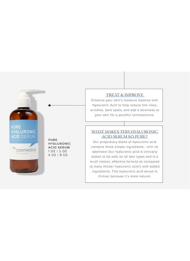 Cosmedica Skincare Hyaluronic Acid Serum For Skin 100% Pureantiaging Serum Intense Hydration + Moisture Nongreasy Parabenfree Hyaluronic Acid For Your Face 8 Oz  - Image 2