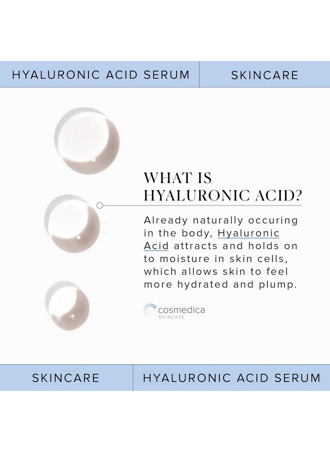Cosmedica Skincare Hyaluronic Acid Serum For Skin 100% Pureantiaging Serum Intense Hydration + Moisture Nongreasy Parabenfree Hyaluronic Acid For Your Face 8 Oz  - Image 3