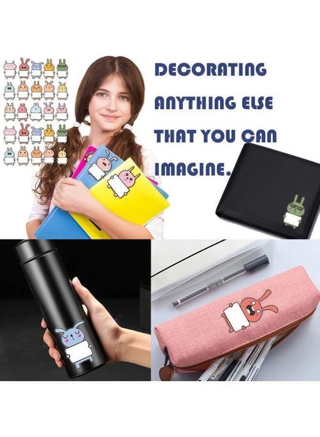 Name Tags for Kids,Adhesive Stickers, 300 Pcs Cute Bunny Cartoon Incentive Stickers for Kids Teacher School Home Classroom Supplies - Image 4