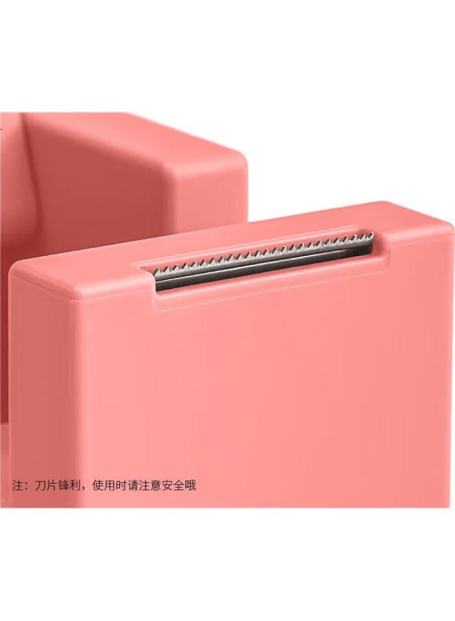 Deli Nusign Tape Dispenser, German Creative Design Transparent Tape Cutter With Non-Slip Base, Smooth Cutting For Office And Home Use, Cherry Blossom Pink Ns121 - Image 3