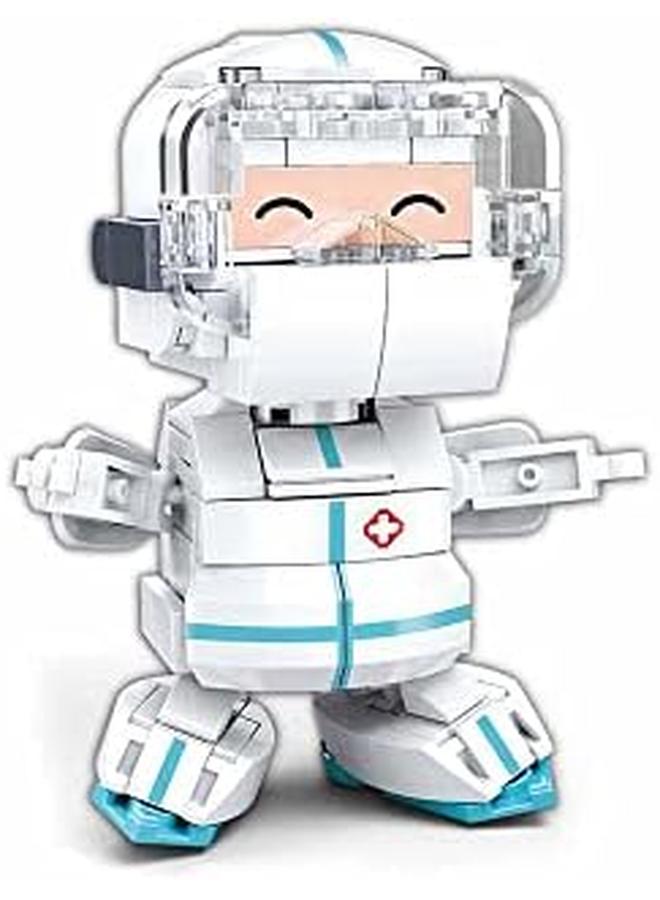 Sluban Qbricks Series Space Robot Building Blocks In A White Suit And Helmet 9.8Cm For Age 6 Plus Years Old 159Pcs  - Image 4