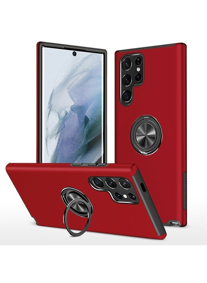 X-level Samsung Galaxy S24 Ultra Case Cover with Magnetic Ring Holder Kickstand , Slim Soft Bumper Hand Free Car Mount Bracket Magnetic Back Cover Military-Grade Protection Shell Accessories Protector - Image 1