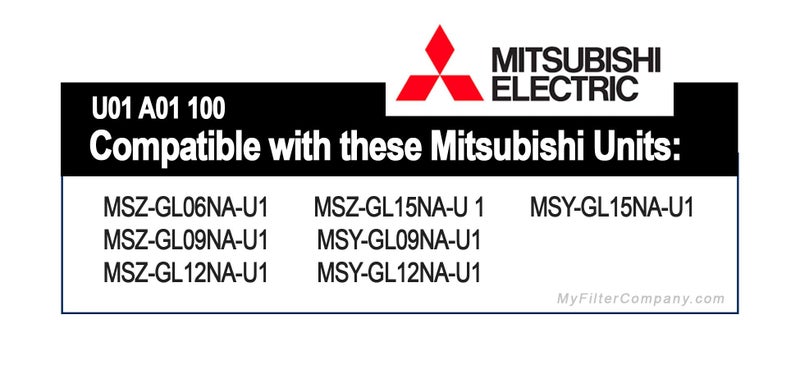 Original Mitsubishi Electric U01 A01 100 and MAC-408FT-E Filter Combo - Image 4