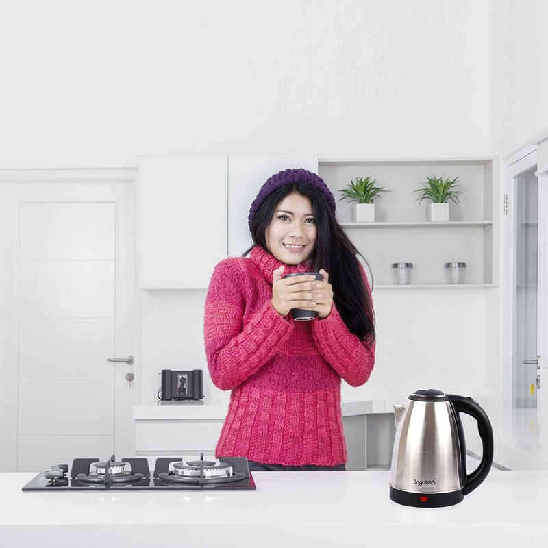 Brighton 1.8L Electric Kettle with Stainless Steel Body | Fast Boil | Auto Shut-Off | Cool Touch Handle | Boil Dry Protection | Easy Cleaning | 2-Year Warranty - Image 5