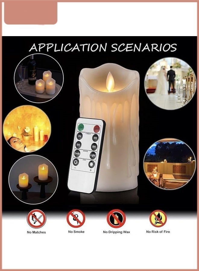 3 Pcs LED Tea Light Candles | Flameless, Smokeless & Unscented | Battery Operated Decorative Lights for Home, Mandir, Wedding, Birthday, Balcony Aniversary and Indoor/Outdoor Decoration - Image 2