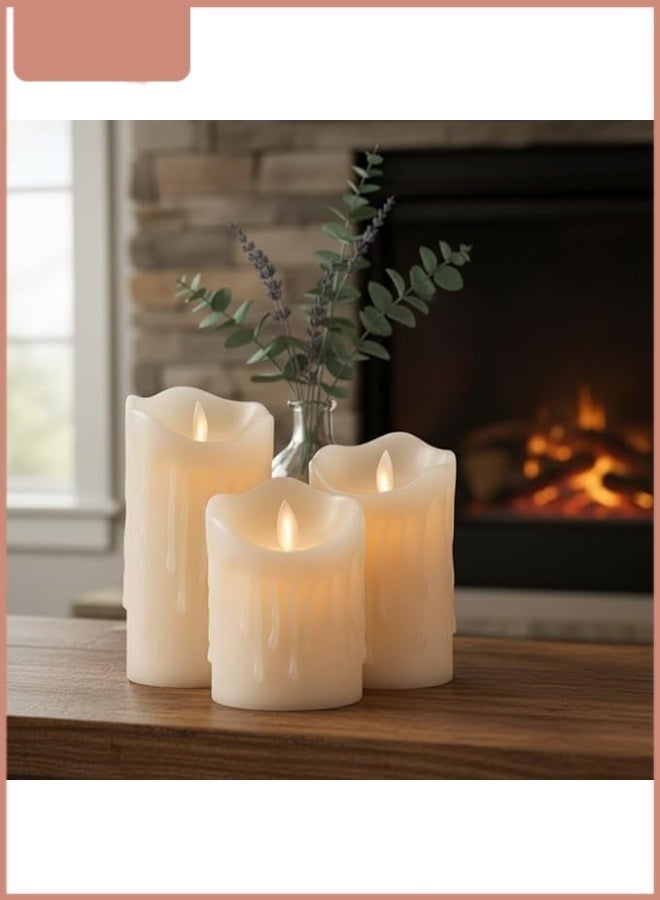 3 Pcs LED Tea Light Candles | Flameless, Smokeless & Unscented | Battery Operated Decorative Lights for Home, Mandir, Wedding, Birthday, Balcony Aniversary and Indoor/Outdoor Decoration - Image 5