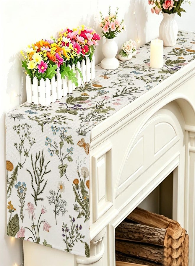 RABUSOFA Wildflowers Floral Summer Table Runner,Seasonal Spring Kitchen Dining Table Summer Decorations for Home Party Decor 13x90 Inch - Image 4
