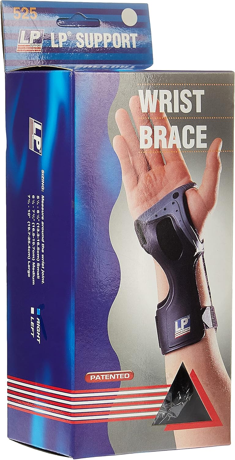 LP Support 525R Right Hand Wrist Brace, Small - Black - Image 1