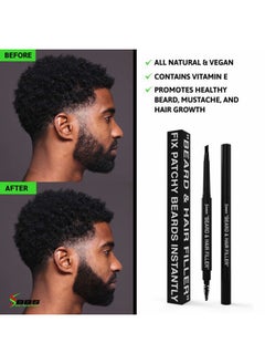 BBS BEST BEARD STUFF BEST Beard & Hair Filler Pen/Pencil & Brush - Instantly Fill Patches & Thin Areas for a Perfect Beard & Hairline - More Effective Than Hair Fiber - Waterproof - Vegan w/Vitamin E for Healthy Growth  - Image 4