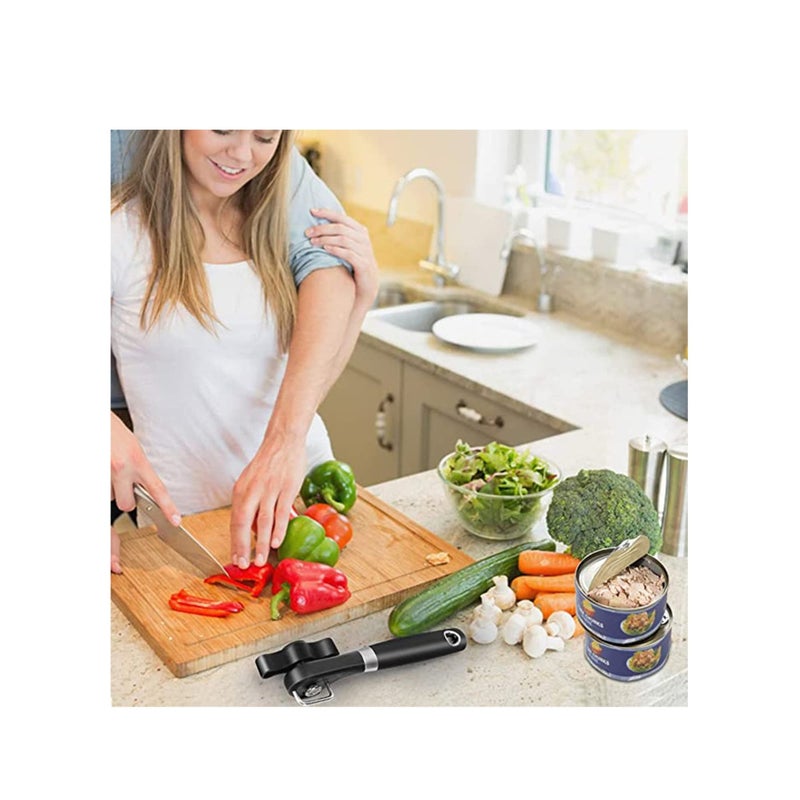 SOLARAE Can Opener, Kitchen Safety for Restaurant No Sharp Edges Arthritis Camping Can Open tool Side Cut Manuel Hand Held Smooth Edge Ergonomic - Image 5