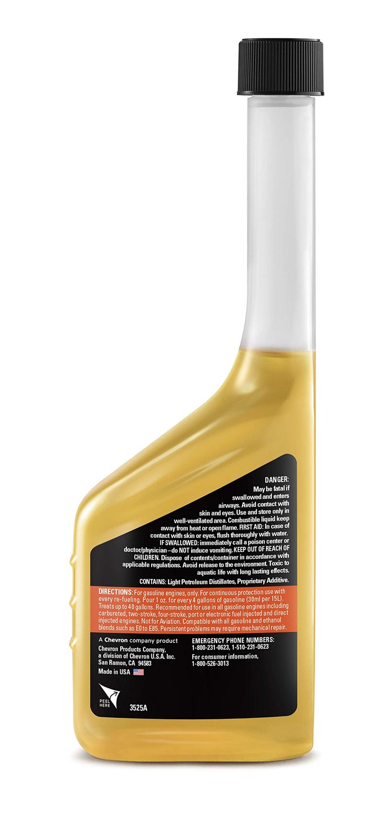Chevron علاج نظام الوقود من شيفرون تيكترون بروتيكشن بلس للرياضات الميكانيكية والمحركات الصغيرة، 10 أونص، عبوة من 1 - Image 2