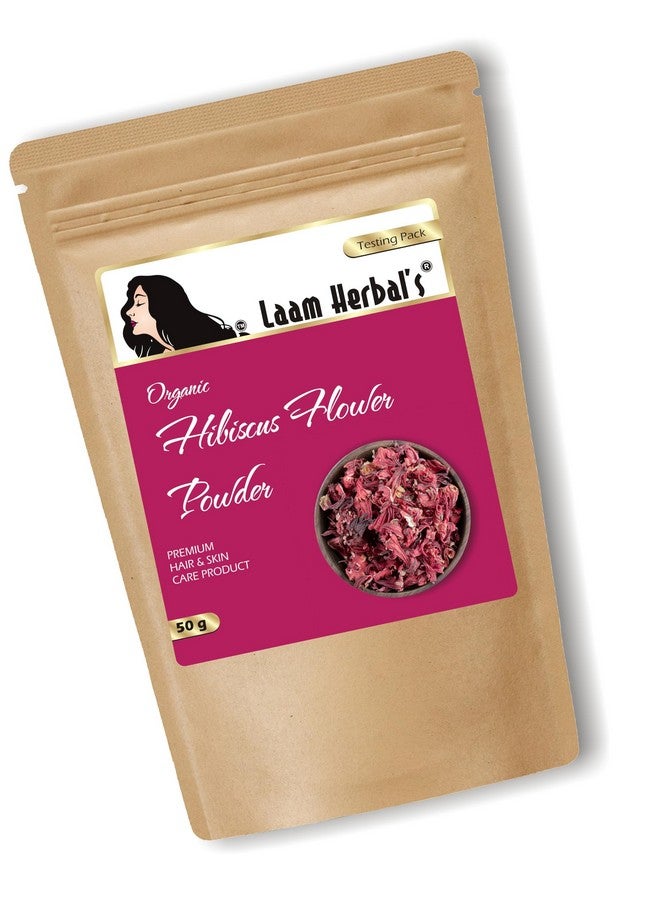 Laam Herbal Hibiscus Flower Powder | Nourish, Strengthens, Add Shine & Cooling Scalp | Natural Exfoliant & Astringent- 50 G - Image 1