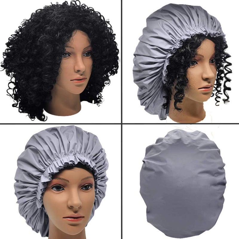 ELEBOX Premium Collection Super Jumbo Shower Cap Grey - Image 2