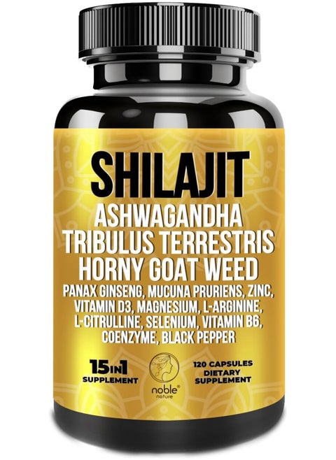 Shilajit 15 in 1-120 Veg Capsules - 2 Months Supply