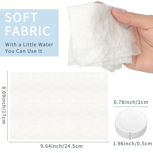 Classycoo Compressed Towel 100 PCS Mini Tablets Disposable Portable Face Towel Cotton Coin Tissue for Travel, Camping, Hiking, Sport,Beauty,Home Hand Wipes, Outdoor Activities (Rose Pink, Thick) - Image 2