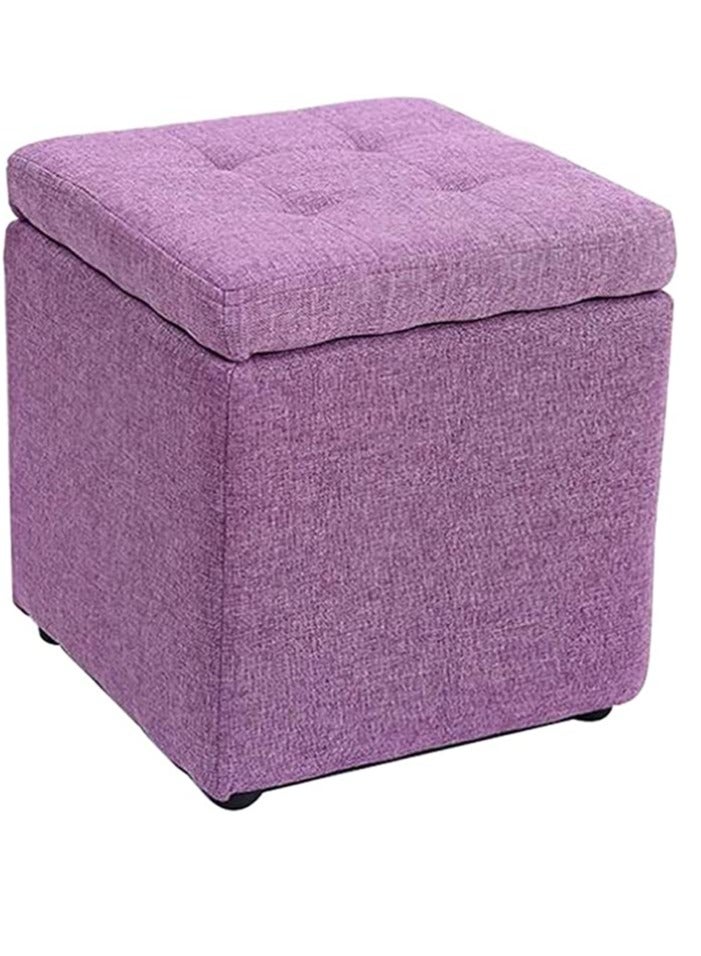 FFD Storage Ottoman FootStool, Upholstered Footstool Multifunction Storage Box - Image 1