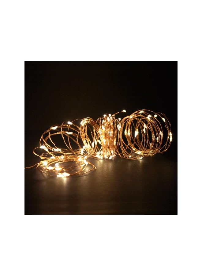 The Bros [2 Pack] Fairy Christmas Diwali Lights Battery Operated, 10M/33ft/100 LED Warm White String Light, Waterproof Battery Case, Indoor Lights for Xmas Tree Wedding,Party Events Garden Spring Decoration  - Image 5