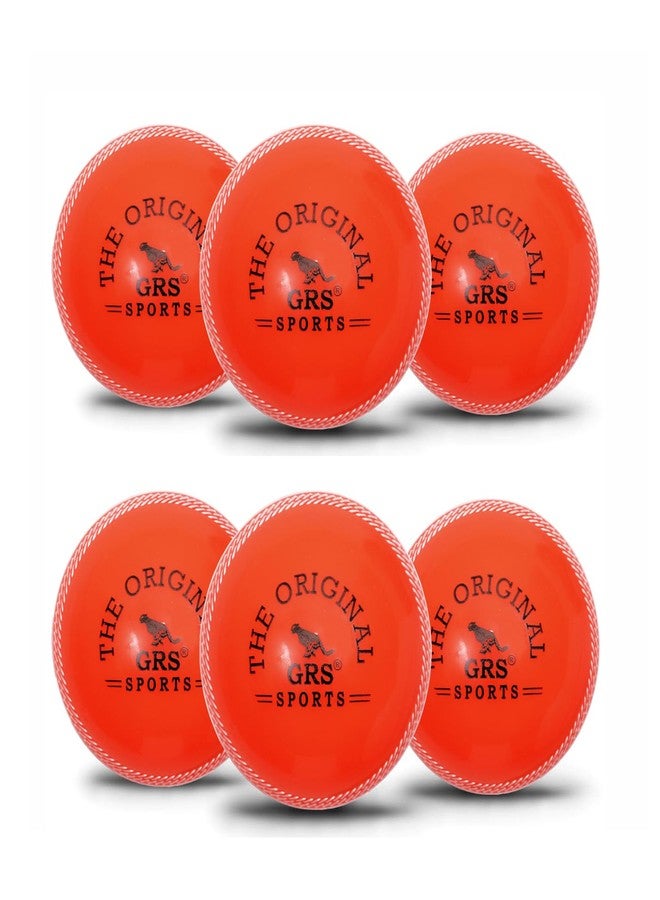 Grès GRS T-20 PVC Cricket Soft Balls Recommended for Indoor/Outdoor Street, Beach & Cricket (Pack of 6)(Orange) Tournament Ball - Image 1