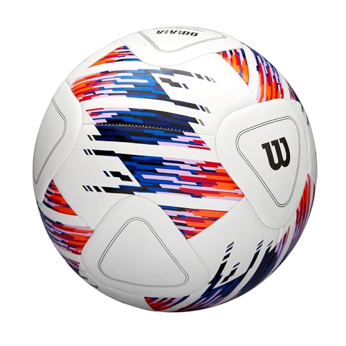Wilson NCAA Vivido Replica Soccer Ball - Size 5, White/Orange/Purple - Image 2