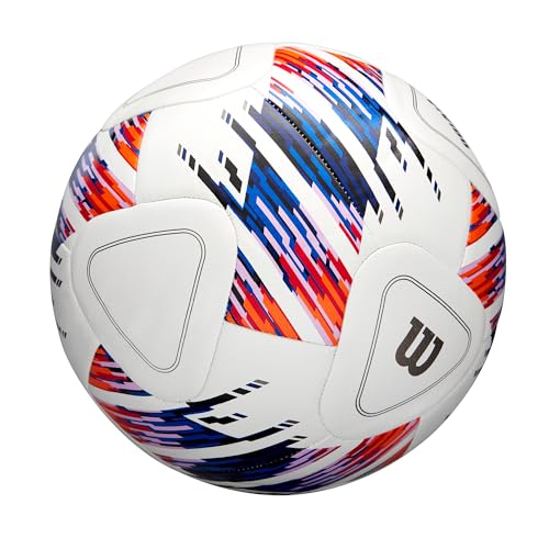 Wilson NCAA Vivido Replica Soccer Ball - Size 5, White/Orange/Purple - Image 5