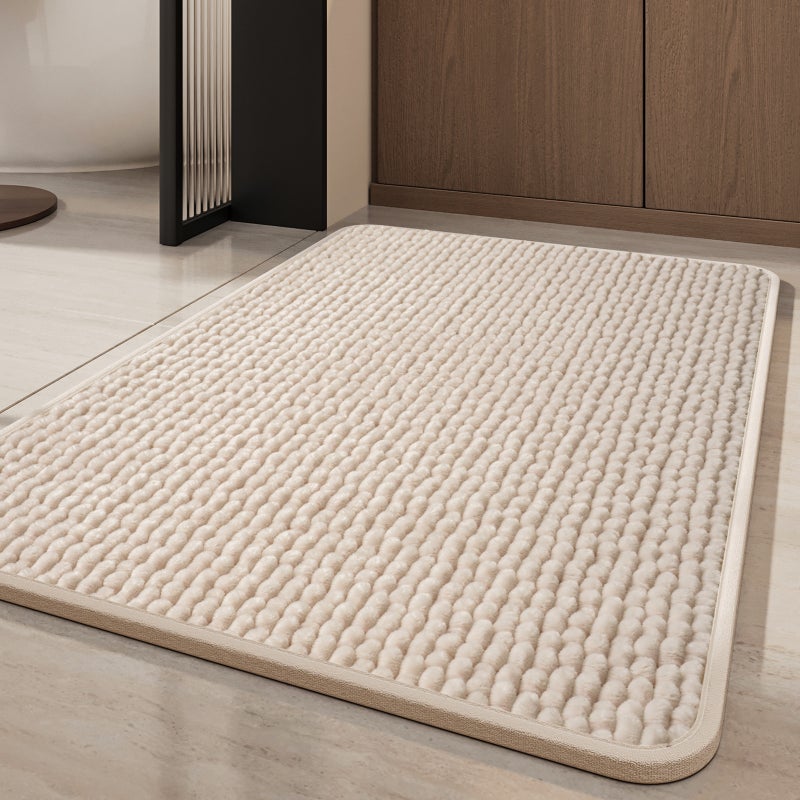 Soft Plush Bath Mat Non-Slip Absorbent Floor Mat for Bathroom - Image 4