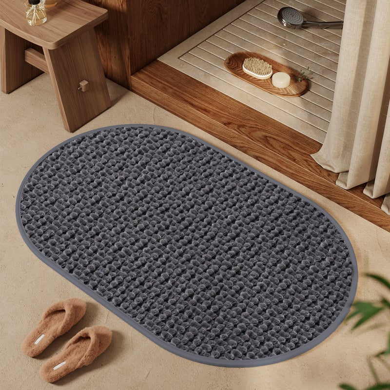Soft Plush Bath Mat Non-Slip Absorbent Floor Mat for Bathroom - Image 3