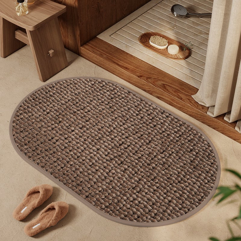 Soft Plush Bath Mat Non-Slip Absorbent Floor Mat for Bathroom - Image 2