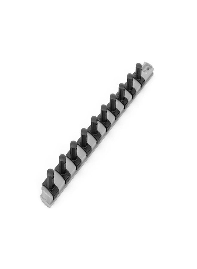 TEKTON 1/2 Inch Drive x 13 Inch Socket Rail, 10 Clips (Gray) | OSR22310 | Made in USA - Image 1